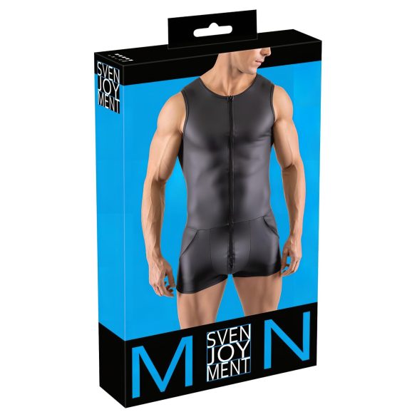 Svenjoyment - bezrukový, krátky pánsky overal (čierny) - XL
