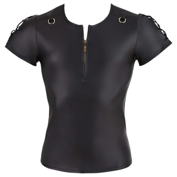 NEK - matný efekt, krátke rukávy, pánske tričko (čierne) - L