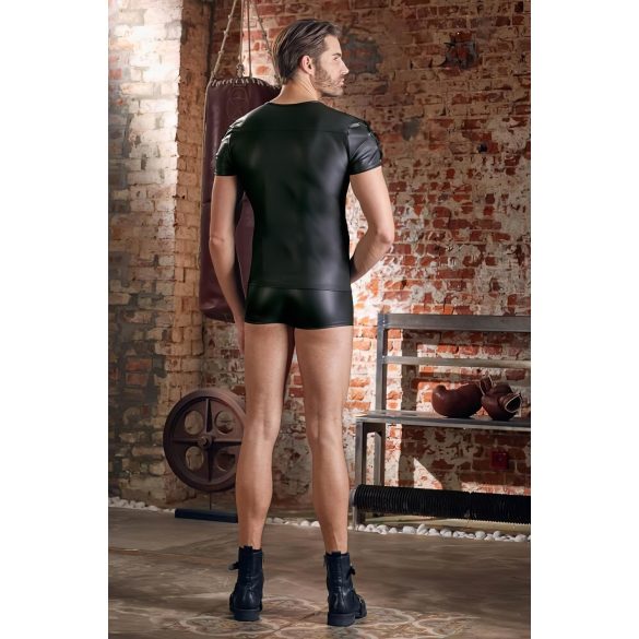 NEK - matný efekt, krátke rukávy, pánske tričko (čierne) - 2XL