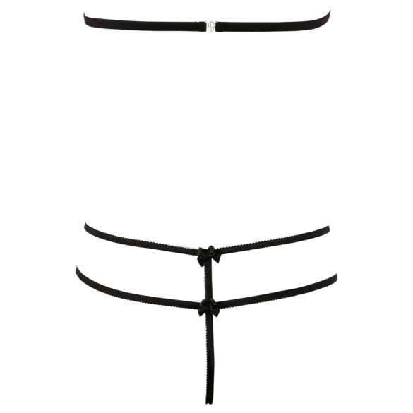 Cottelli - otvorená čipkovaná súprava - čierna