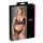 Cottelli Plus Size - čipkovaná podprsenka set (čierna) - XXL