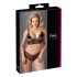 Cottelli Plus Size - čipkovaná podprsenka set (čierna) - XXL