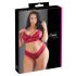 Cottelli Plus Size - jemná čipkovaná súprava (červená) - 4XL