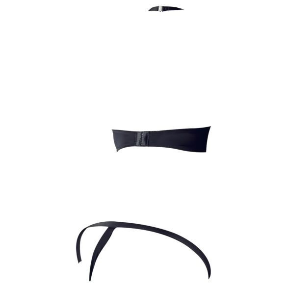 Cottelli - erotická súprava s kovovými krúžkami - čierna - 85B/L