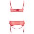 Cottelli Plus Size - variabilná spodná bielizeň duo (červená)