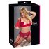 Cottelli Plus Size - set erotickej bielizne - nastaviteľný - červený - 90D/XL