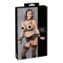 Cottelli Bondage - čipkovaná spodná bielizeň (5 dielov) - XL