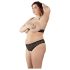 Cottelli Plus Size - perlová podprsenka set (čierna) - 2XL