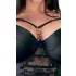 Cottelli Plus Size - čipkovaná podprsenka s remienkami (čierna)
