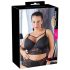 Cottelli Plus Size - čipkovaná podprsenka s ramienkami (čierna) - 95E