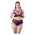 Cottelli Plus Size - Podprsenka a nohavičky s krížovými ramienkami (čierne) - 85E/L