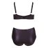 Cottelli Plus Size - Podprsenka a nohavičky s krížovými ramienkami (čierne) - 85E/L