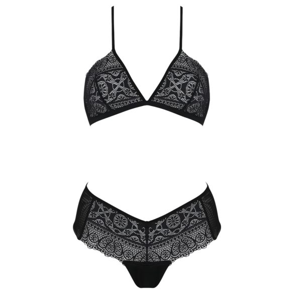 Passion Eco Kerria - čipkovaný bikini set (čierny) - L/XL
