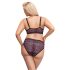 Cottelli Plus Size - Priesvitná vzorovaná podprsenka (fialová) - 2XL