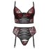 Cottelli Plus Size - podprsenkový set (červený) - 90C/XL