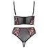 Cottelli Plus Size - podprsenkový set (červený) - 90C/XL