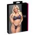 Cottelli Party - čierny čipkový set s podprsenkou - 85C/L