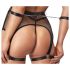 Cottelli Bondage - priehľadná sieťová súprava s reťazami (čierna) - M