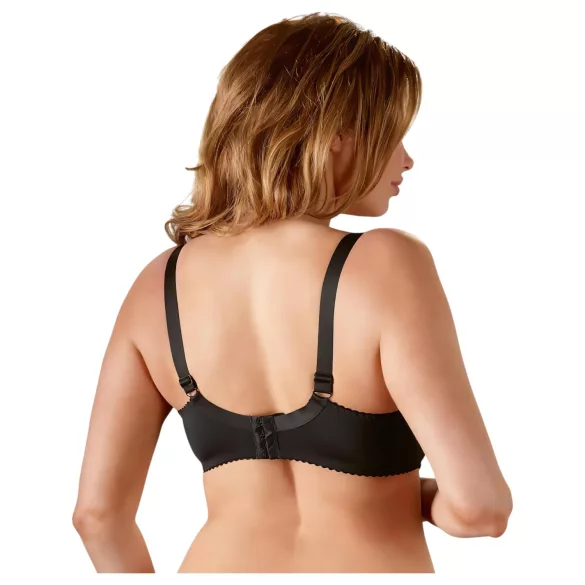 Cottelli Plus Size - podprsenka na pozdvihnutie pŕs - čierna