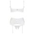 Cottelli - šnurovací čipkovaný zdvihák pŕs set (biely) - 80B/M