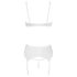 Cottelli - šnurovací čipkovaný zdvihák pŕs set (biely) - 85B/L