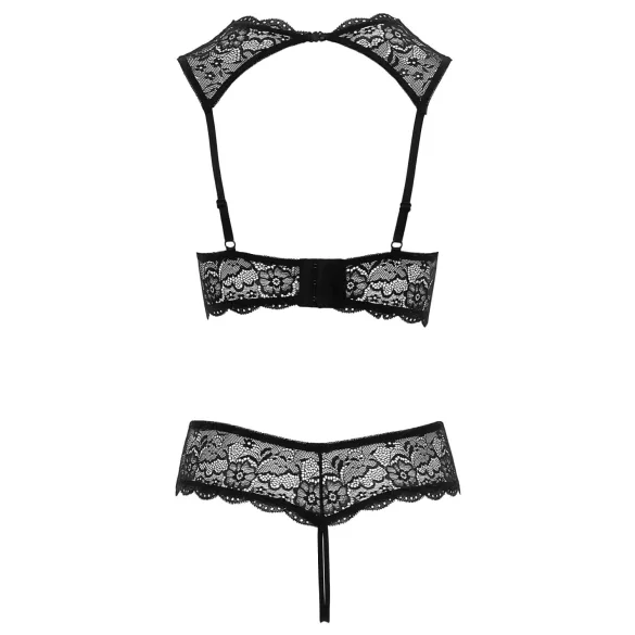 Cottelli - otvorená podprsenka set - čierna - 85B/L