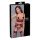 Cottelli Bondage - Matný, čipkovaný zvodný set na prsníky (červený) - XL