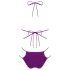 Obsessive Balitta - lesklé bikiny s krčkovým pútkom (fialové) - M