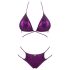 Obsessive Balitta - lesklé bikiny s krčkovým pútkom (fialové) - M