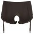 Cottelli Plus Size - otvorené nohavičky s podväzkami (čierne) - 3XL