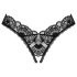 Obsessive Donna Dream - čipkovaná otvorená tangá (čierne) - M/L