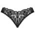 Obsessive Donna Dream - čipkovaná otvorená tangá (čierne) - M/L