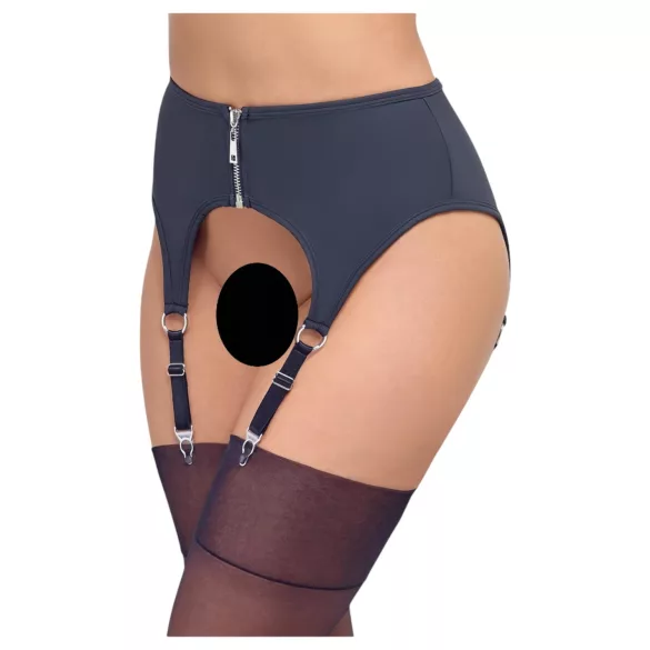 Cottelli - podväzkový pás - matný povrch - čierny - M