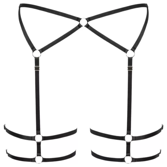 Cottelli - tangá pre ženy - tenké prevedenie - čierne - L/XL