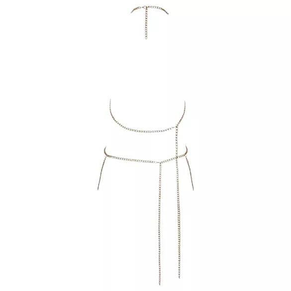 Cottelli - erotický body s reťazami - zlatá farba