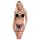 Cottelli - ozdobný body postroj a tangá (čierne) - (S-L)