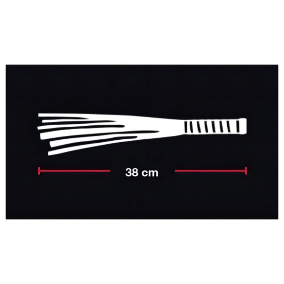 Bad Kitty - bičík na BDSM - velúrová koža - červený