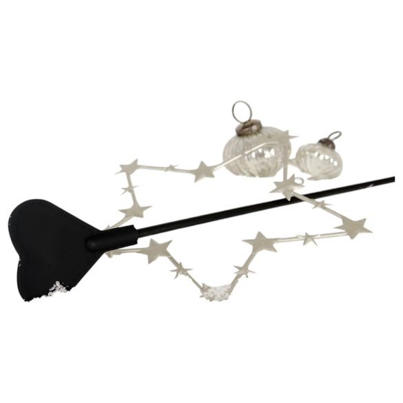 Srdce - silikónový bičík - čierny