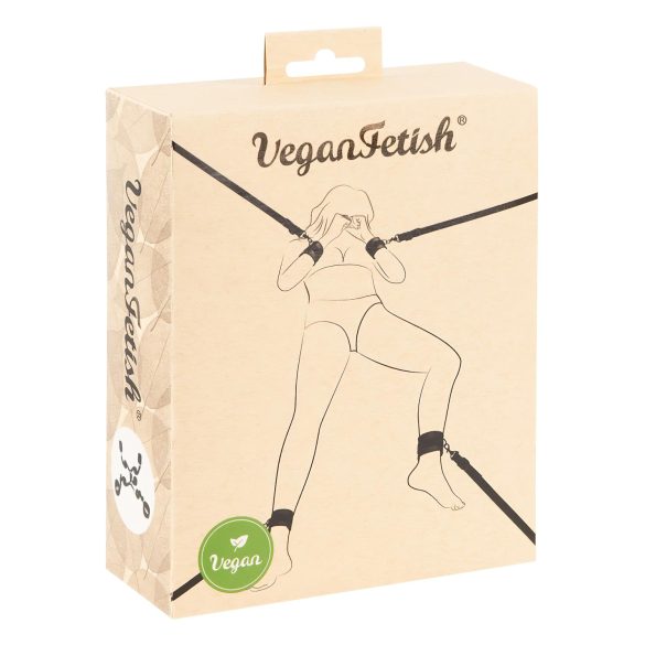 Vegan Fetish - zväzovací set na posteľ - čierny