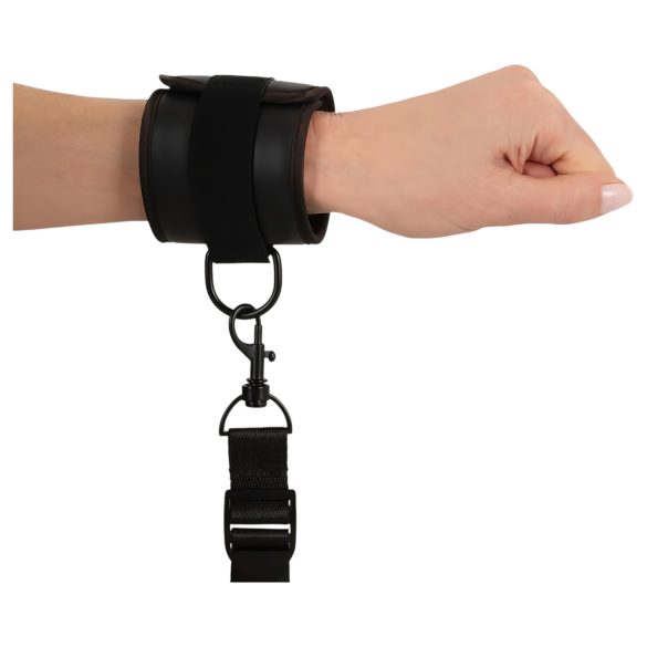 Vegan Fetish - zväzovací set na posteľ - čierny