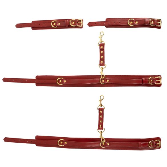 Bad Kitty - putá na stehná a zápästia - červené