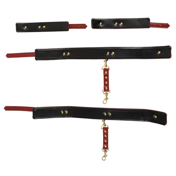 Bad Kitty - putá na stehná a zápästia - červené