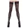 Cottelli Legwear - samodržiace pančuchy - leopard vzor - čierne - 4