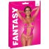 Cottelli - sieťovaný bodystocking (ružový) - S-L