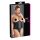 Cottelli Plus Size - saténový korzet (čierny) - 2XL