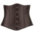 Cottelli Plus Size - saténový korzet (čierny) - 2XL
