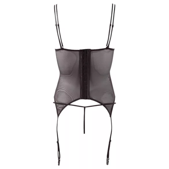 Cottelli - Variabilný vrchný diel s podväzkami (čierny)