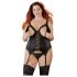 Cottelli Plus Size - variabilný podväzkový top (čierny) - 3XL