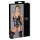 Cottelli Bondage - lesklý výťah pod prsia s putami (čierny) - XL