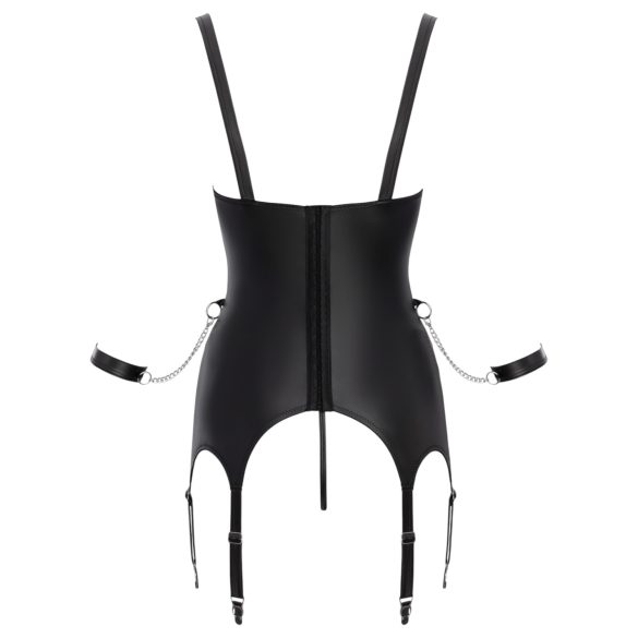 Cottelli - bondage súprava s podprsenkou - čierna